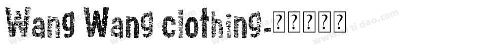 Wang Wang clothing字体转换